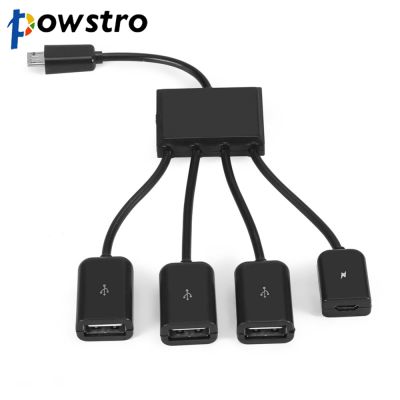 ﺴ OTG USB Hub Connector Spliter 4 Port Micro USB Power Charging OTG Hub Cable For Smartphone Tablet PC Data USB Cable OTG