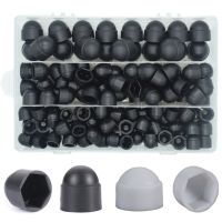 PE Nut Protective Caps M4 M5 M6 M8 M10 M12 M14 Black White Screw Cover Nut Set Threaded Cap Use For Car Safety Plastic Nut Nails Screws Fasteners