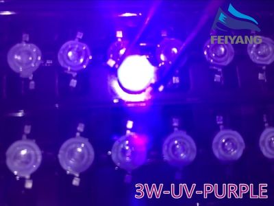 10pcs 45mil 3W UV LED Lamp Beads Purple High Power LED Light-emitting diodes 390NM-395NM 140 Deg Light source 350ma Electrical Circuitry Parts