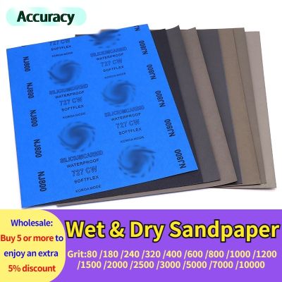 2 Pcs 80-10000 Grit SandPapers Wet And Dry Polishing Sanding Wet/dry Abrasive Sandpaper Paper Sheets Surface Finishing Made Cleaning Tools
