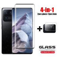 [Electronic film] 4-In-1สำหรับแก้ว Xiaomi Mi 11 Ultra 3D Full Curved Cover กระจกนิรภัย Mi 11 Ultra HD เลนส์กล้องฟิล์มแก้วปกป้องหน้าจอ