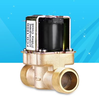 Electric Solenoid Magnetic Valve Normally Closed Brass For Water Control DC 220V G1/2 Thread Water Air Inlet Flow Switch Valves