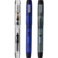 MAJOHN C3 Transparent Dropper Resin Fountain Pen 0.38mm/0.5mm Nib Smooth Iridium Converter Large Capacity Write Set Stationery  Pens