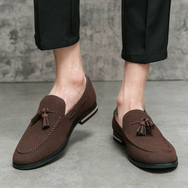 clarks-ชุดบุรุษ-citistrideslip-taupe-รองเท้าหนังนิ่ม