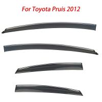 Car Side Window Wind Deflectors 4Pcs For Toyota Pruis Car Wind Shield Sun Rain Visor 2007 2008 2009 2010 2011 2012 Smoky black