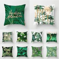 Tropical Leaf Cactus Monstera Cushion Cover 45x45cm Polyester Throw Pillows Sofa Home Decor Decorative Pillowcase