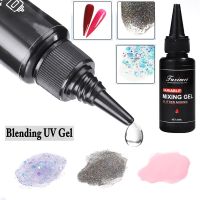 30ml/bottle Nail Blending Glue Soak Off UV LED System Mixing Gel For All Kinds Of Nail Art Glitter Sequin Manicure Mix Blend Gel Adhesives Tape