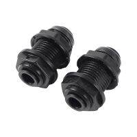 1/4 OD Tube Black Bulkhead Connector Reptile Aquarium Garden Irrigation Water Pipe Joint RO Water Adapter Quick Connector