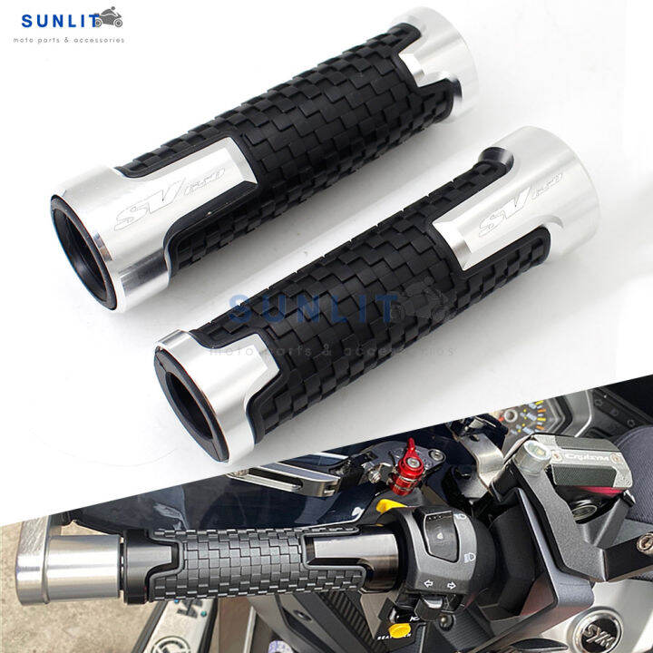 อุปกรณ์เสริมรถจักรยานยนต์สำหรับ-suzuki-sv-650-sv650-2016-2017-2018-2019-2020-2021-2022-sv650x-7-8-22มม-มือจับอุปกรณ์เสริมจับแฮนด์โลโก้