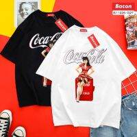 ?B11226 เสื้อยืดแขนสั้นขาวดำ COLA GIRL ?