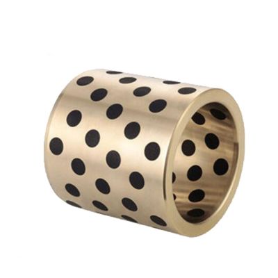 2pcs 20mmx30mm graphite brass sleeve oil free bushing self lubricating bearing wear resistant compressive alloy