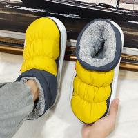 【CW】 2022 Winter Men Snow Boots Plush Warm Ankle Boots Men Down Waterproof High Top Home Cotton Shoes Non-Slip Outdoor Free Shipping