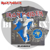 Blaxroxx เสื้อวง OVP สีจม ลิขสิทธิ์แท้  Iron Maiden (IRM030-LA) OVP ผ้า Los Angeles Apparel