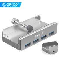 ORICO คลิปหนีบสำหรับแล็ปท็อปเดสก์ท็อปอะลูมิเนียม MH4PU USB 4ช่องขนาด10-32มม. พร้อมสายเคเบิลวันที่ขนาด100ซม.