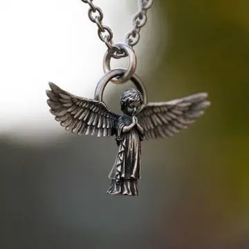Buy Angel Winged Solitaire Ring Necklace, Angel Wings Necklace, Angel Wing  Pendant, Solitaire Pendant, Solitaire Necklace, Wing Necklace, Angel Online  in India - Etsy