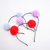 【YF】 1 PC Girls Headband Hairband Bear Ear Pom Bow Ball Leopard Print Design Hairbands Children Kawaii Hair Band Cat Ears Hoop