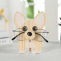 ZZOOI Wood Glasses Holder Stand Animal Glasses Holder Dog Cute Decor For Desk Christmas Holiday New Year Business Gift For Men Women