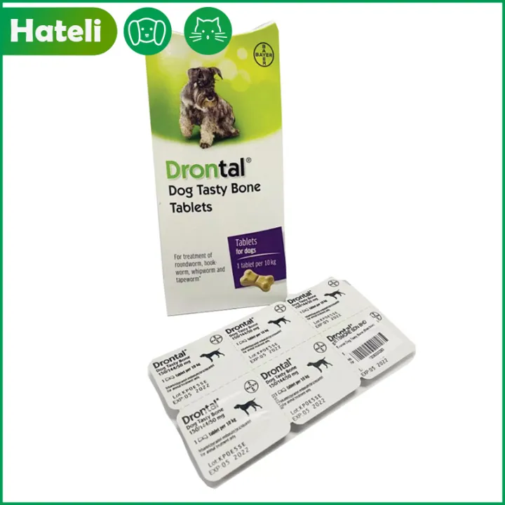 [HATELI] BAYER Drontal Tapeworm Whipworm Roundworms Dewormer For Cats