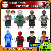 Coolplay【สต๊อกพร้อม】มินิ Peter Parker สไปเดอร์แมน MJ Mmmmmmmmmmmmmmmmmmmmmysterio Hydro Man บล็อกตัวต่อ Kids Toys WM6062