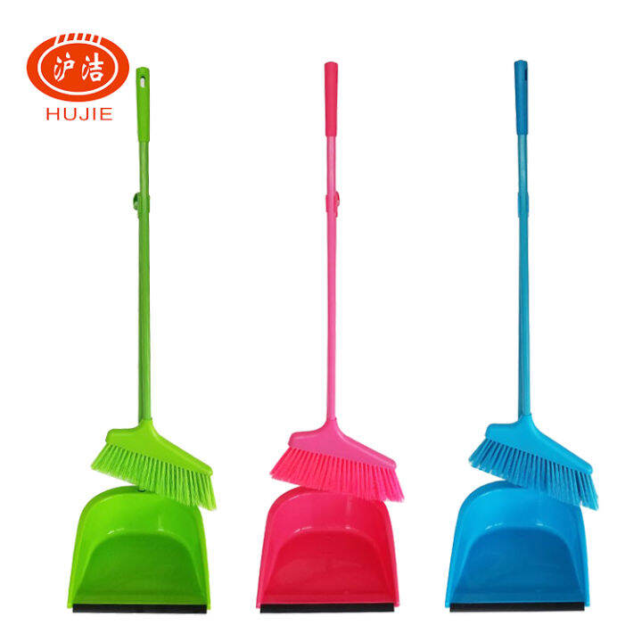 Home use easy sweep dustpan and brush set with long handle Lazada.co.th