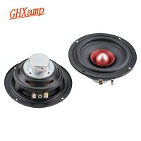 GHXAMP ชุดลำโพงฟูลเรนจ์ Hi-Fi 4นิ้ว4Ohm งานประดิษฐ์ทำด้วยตัวเอง25W เหล็กนีโอดิเมียมเส้นใยปอเครื่องมือเสียงร้อง116มม. 2ชิ้น