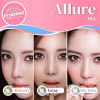 Protrendcolor Contact lens : คอนแทคเลนส์โปรเทรนด์คัลเลอร์ รุ่น Allure Brown , Gray นำเข้าจากเกาหลี ของแท้ 100% มี อ.ย. ขนาดเลนส์ 14.2 เท่าตาจริง เลนส์นิ่ม แฟชั่น