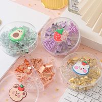 【jw】∈  65pcs/box Metal Paper Clip Color Binder Book Kawaii Set School Stationery