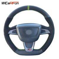 【CW】○  WCaRFun Custom Suede Leather Car Steering Cover Ibiza(6J)(FR/CUPRA) 2012 2013 2014 2015  Mii