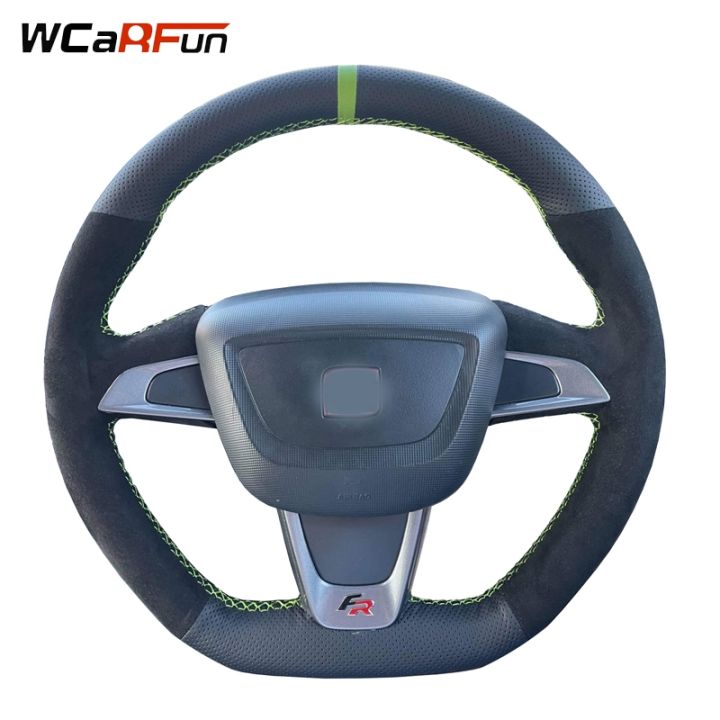 cw-wcarfun-custom-suede-leather-car-steering-cover-ibiza-6j-fr-cupra-2012-2013-2014-2015-mii