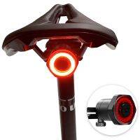 ☾ Smart Bike Tail Light Back Brake Light IPX6 Waterproof USB Rechargeable Safety Taillight Rear Bicycle Rear Light Flashlight