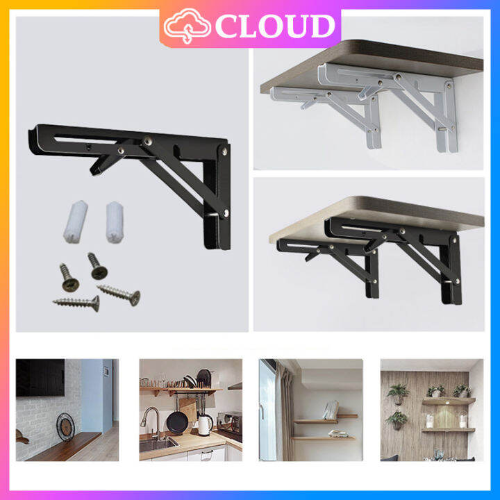 Triangular folding table bracket Black Bending Bracket Adjustable
