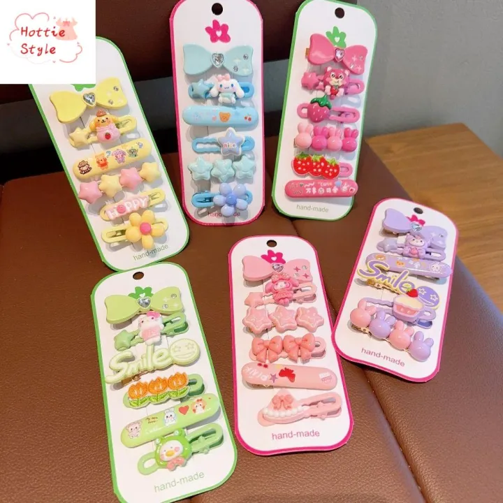 dgjkf-6pcs-set-คาวาอิ-คลิปผมมินิ-cinnamoroll-สีลูกอมสี-การ์ตูนลายการ์ตูน-ชุด-barrettes-kuromi-อะนิเมะ-กิ๊บติดผม-คลิปมายเมโลดี้บีบี-เด็กๆเด็กๆ