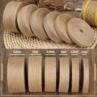 【YF】∋⊕  5M Jute Silk Rope Bouquet Bow Decoration Twine Braided Fabric Wrap Decortion