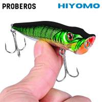 PROBEROS 1PC ประดิษฐ์ตกปลา Popper Lure 9.5ซม. 12G 3d ตา Crankbait Wobblers Hard Lures Stickbait ตกปลาน้ำเค็ม4 # Treble Hooks DW1002