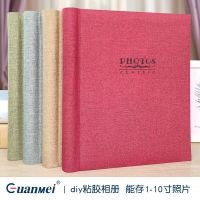 [COD] Guangmei linen surface photo album storage book coil loose-leaf film self-adhesive diy wholesale