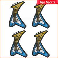 GGE SPORTS แผ่นปะติดกีตาร์เพลง4ชิ้นแผ่นแปะเสื้อผ้ารูปนกแพทช์สำหรับผู้ใหญ่