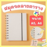 สมุดจดลายตาราง BUJO Bullet Journey ขนาด A5, A6 สมุดโน๊ตมีสายรัด