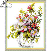 New Arrival Blooming Apple Blossoms Printed Cloth Cross Stitch Complete Pattern Set Stamped Canvas Handmade 11CT 14CT Needlework DIY Handmade Embroide