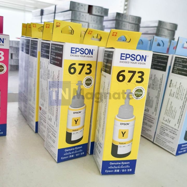 หมึกพิมพ์อิงค์เจ็ท-epson-inkjet-cartridge-t673400-yellow-หมึกชนิดเติม-l800-l1800-สีเหลือง
