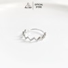 Nhẫn bạc 925 miuu silver, nhẫn nữ bạc sóng đính đá winding ring - ảnh sản phẩm 1