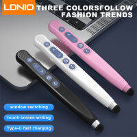 LDNIO รีโมทนำเสนอสปอตไลท์ไร้สาย,2.4 GHz และบลูทูธ,ตัวรับ USB,ตัวชี้เลเซอร์ดิจิตัล,ช่วงการดำเนินงาน30เมตร,การเชื่อมต่อคู่,จับเวลา,PC/Mac/android/ios