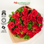 Red Sasa - Combo hoa mix sẵn Hoayeuthuong, hoa Đà Lạt tươi cắm trang trí nhà cửa, văn phòng