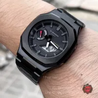 G-Shock Black Nautilus Custom New Bluetooth and Tough Solar Power All Black Steel