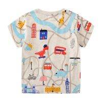 【cw】2022 Spring and Summer New Dinosaur Animal World Pattern New Childrens Short Sleeve Top Boys T Factory ！