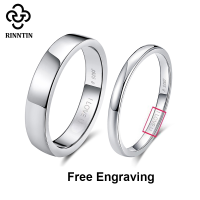 Rinntin 925 Sterling Silver DIY Engraved Couple Rings Lovers Personalized Matching Wedding Bands Anniversary Fine Jewelry Gifts2023