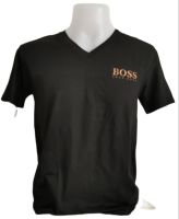 Boss t shirt Male Summer V-neck sleek minimalist solid color short-sleeved men t-shirt