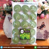 เทียนหอม ทีไลท์ กลิ่นชาเขียว 15 ชิ้น/แพ็ค Scented Tealight Candle Green Tea 15 pcs./pack