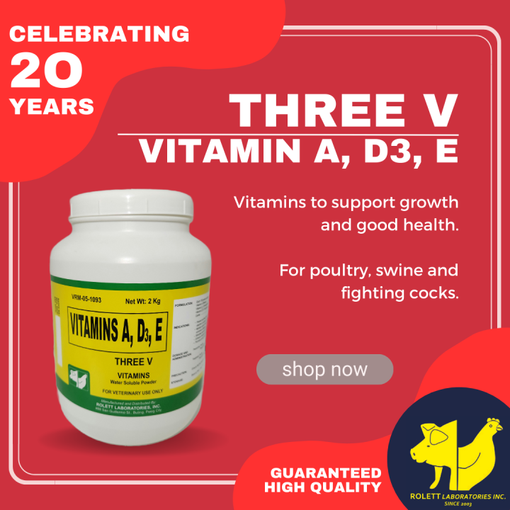 THREE V- VITAMINS A,D,E WATER SOLUBLE POWDER | Lazada PH