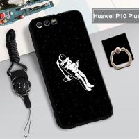 เคสโทรศัพท์ซิลิโคนแบบนิ่มสำหรับ Huawei P10 Plus เคสโทรศัพท์แบบกล่องคลุมทั้งหมดทาสีปกป้องโทรศัพท์กันรอยขีดข่วนสำหรับ Huawei P10 Plus ที่จับแบบตั้งเคสแถมฟรีห่วงโทรศัพท์ Huawei และสตริง