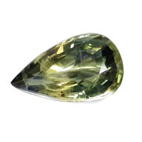 พลอย แซฟไฟร์ สี เขียว เหลือง บางกะจะ ธรรมชาติ แท้ ( Natural Yellow Green Sapphire ) 1.02 กะรัต